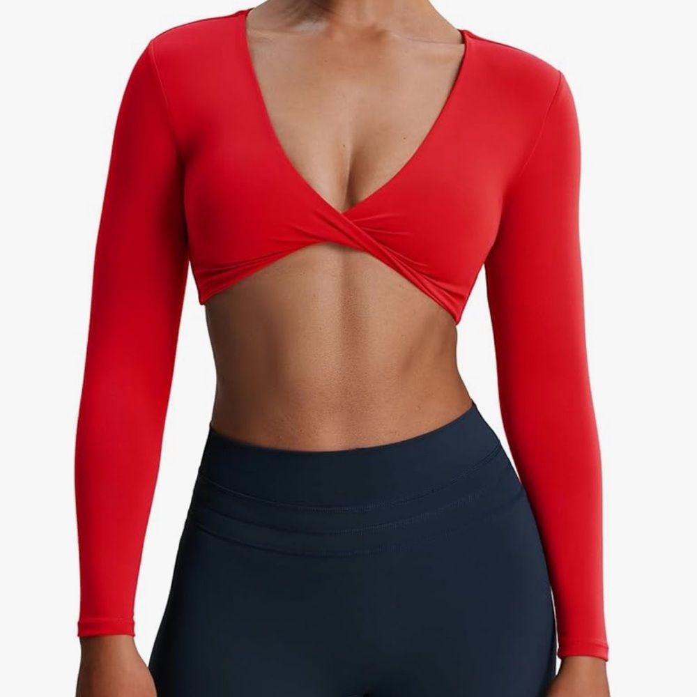Aoxjox Long Sleeve Crop Top